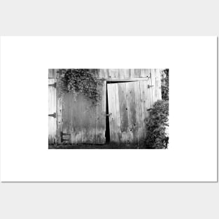 Weathered Barn Doors BnW Posters and Art